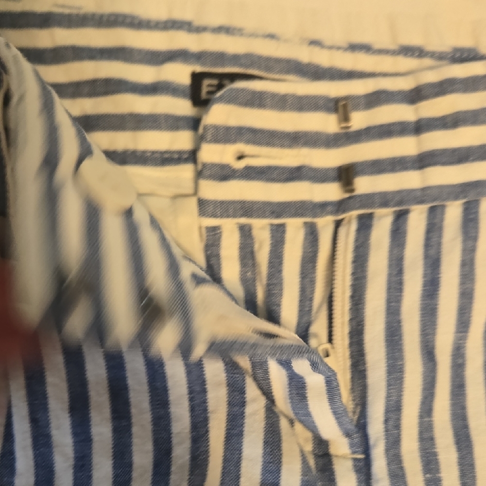 💥Express Blue and White Striped Shorts - Picture 4 of 5